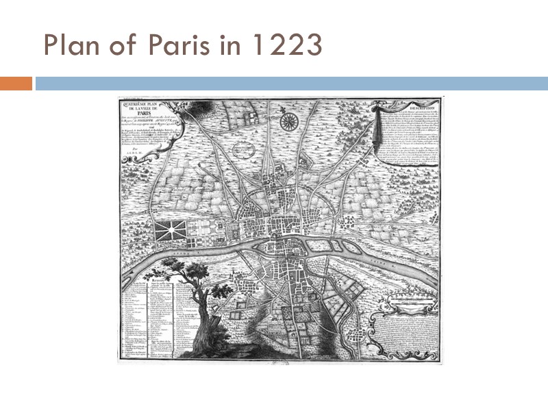 Plan of Paris in 1223